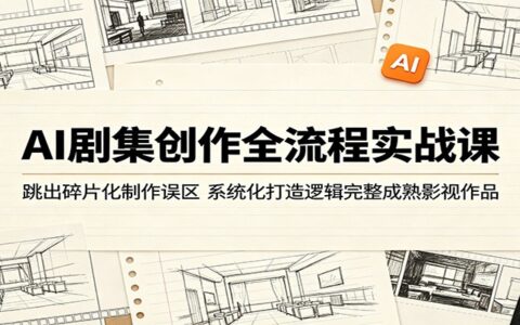 AI剧集创作全流程实战课：跳出碎片化制作误区，系统化打造逻辑完整影视作品