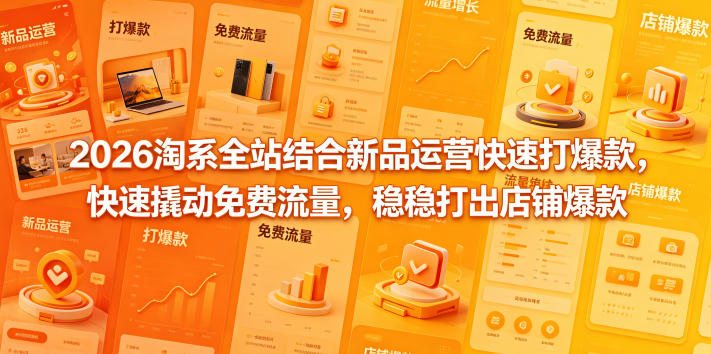 2026淘系新品运营实战方法：高效撬动免费流量，打造店铺爆款（5月12日更新）