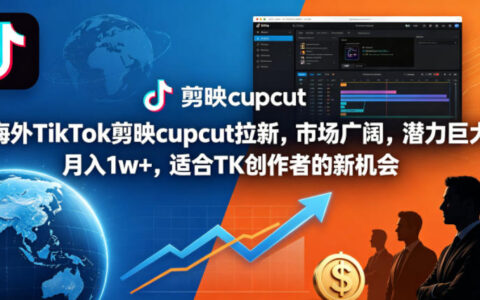 海外TikTok剪映Cupcut拉新实战：TK创作者变现新策略