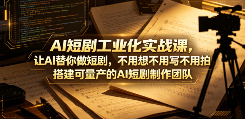 2026 AI短剧实战指南：高效打造系统化AI短剧制作体系