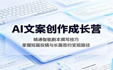 AI文案创作项目：学习智能剧本技巧，投稿变现与长篇创作指南