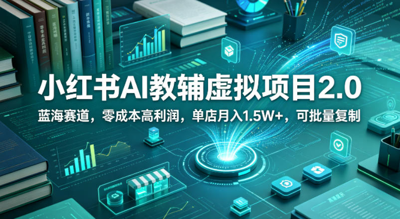 小红书AI教辅虚拟项目2.0蓝海赛道实战指南：可批量复制的变现策略