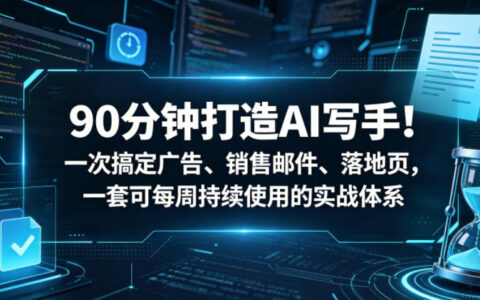 90分钟掌握AI写作教程！轻松生成广告、销售邮件、落地页，一套每周可用的实战攻略【原创双语字幕】