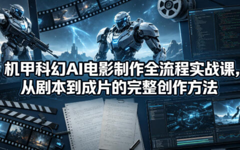 机甲科幻AI电影制作全流程变现实战课：从剧本到成片的完整创作方法