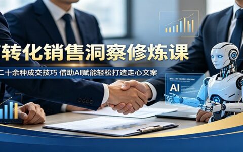 高转化销售洞察实战课：掌握二十余种成交技巧，借助AI高效打造走心文案