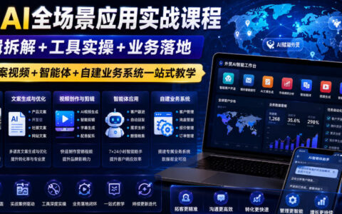 外贸AI全场景实战课：智能体+批量出图+开发信自动化拓客