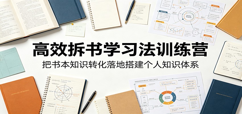 高效拆书学习法训练营：搭建个人知识体系，解决读书低效问题