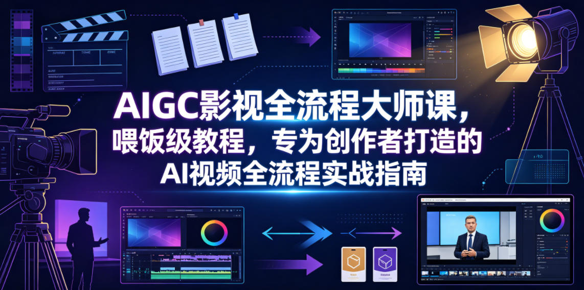 AIGC影视全流程大师课:AI视频脚本分镜剪辑实战指南 AIGC影视全流程大师课:AI视频脚本分镜剪辑实战指南