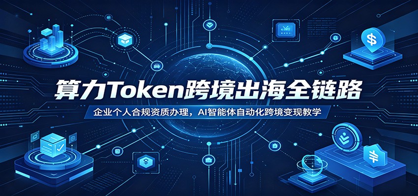 算力Token跨境出海全链路：企业合规资质办理与AI智能体自动化变现教学
