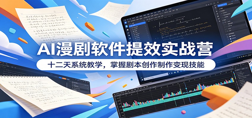 2026 AI漫剧提效实战营:12天掌握剧本制作与变现技巧 2026 AI漫剧提效实战营:12天掌握剧本制作与变现技巧