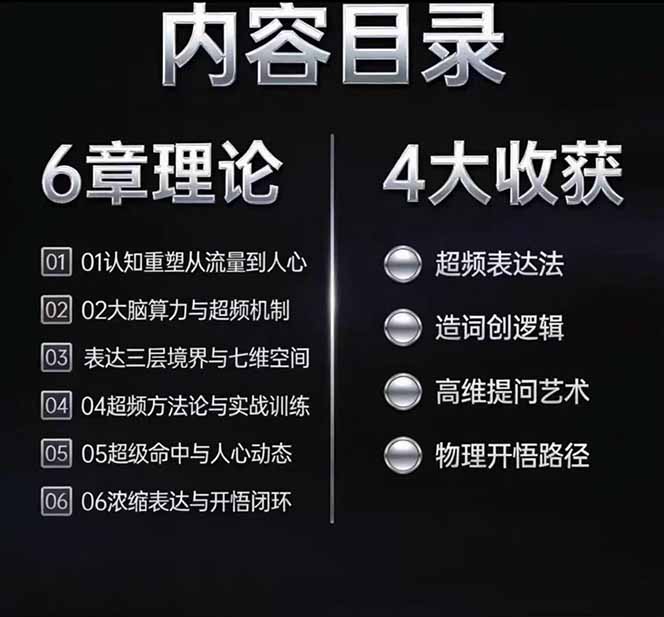 马大个高维表达实战课：大脑超频训练，打造个人IP与人心经济
