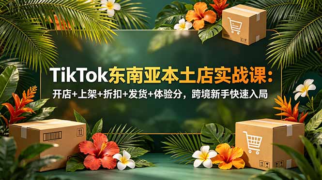 TikTok东南亚本土店实战：开店上架折扣发货体验分，新手快速入局