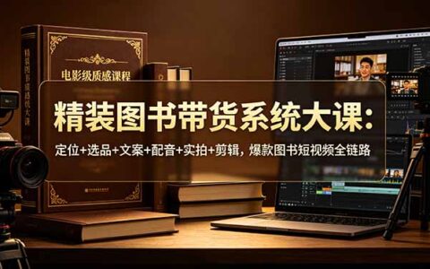 精装图书带货系统课：定位选品文案配音剪辑，爆款短视频全链路实操