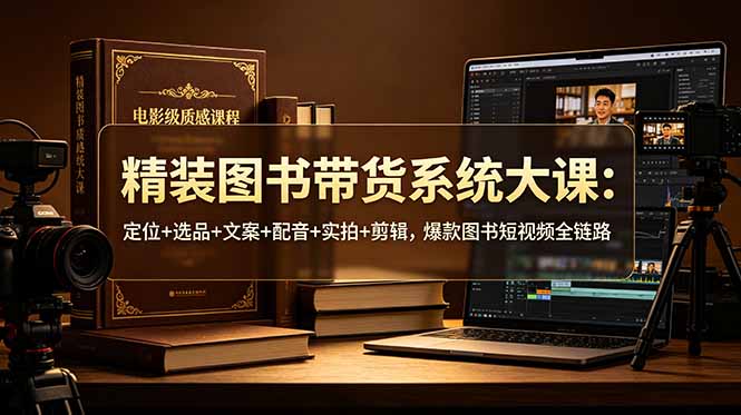 精装图书带货系统课:定位选品文案配音剪辑,爆款短视频全链路实操 精装图书带货系统课:定位选品文案配音剪辑,爆款短视频全链路实操