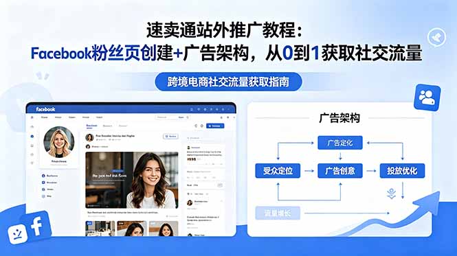 速卖通站外推广：Facebook粉丝页创建+广告架构教程，新手获取社交流量