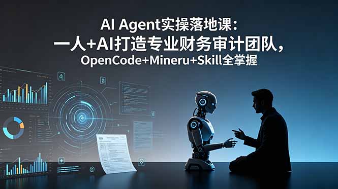 AI Agent实操课：一人+AI打造财务审计团队，OpenCode+Mineru全掌握