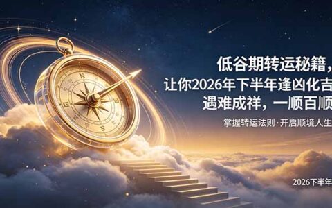 低谷期转运秘籍：2026下半年逢凶化吉，理顺核心要素一顺百顺