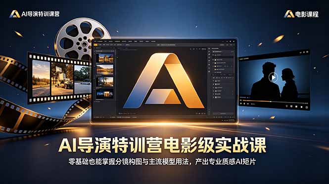 AI导演特训营：零基础学电影级分镜与Seedance/Kling，产出专业质感短片