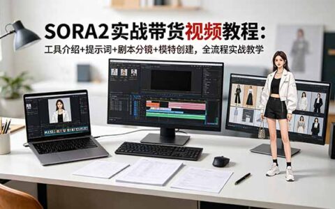 SORA2带货视频实战：AI工具+提示词+分镜+模特创建全流程