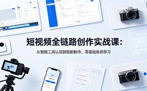 短视频全链路创作实战：零基础学AI文生图视频与短剧制作