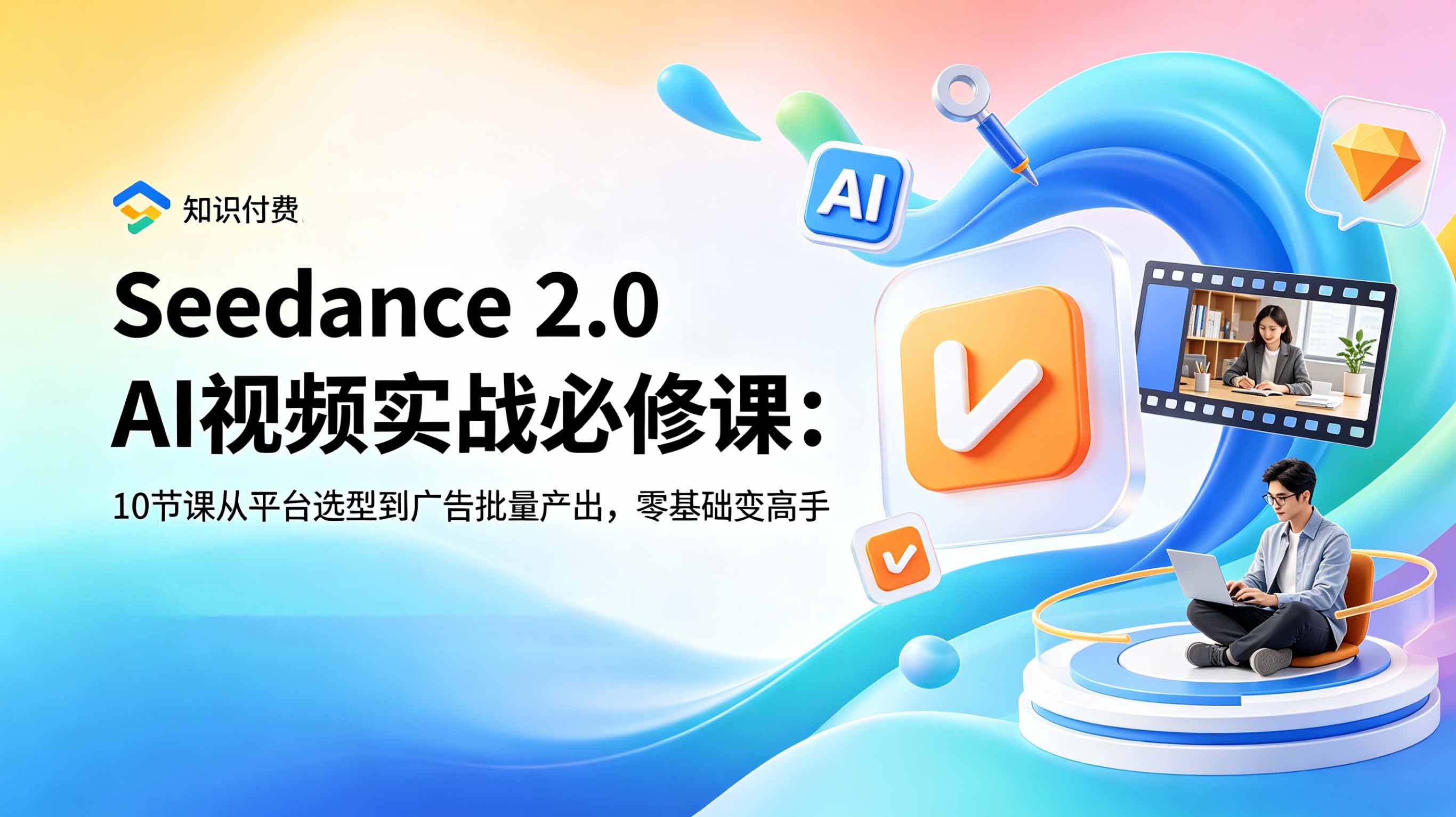 Seedance 2.0 AI视频实战课:10节零基础到广告批量产出全流程 Seedance 2.0 AI视频实战课:10节零基础到广告批量产出全流程