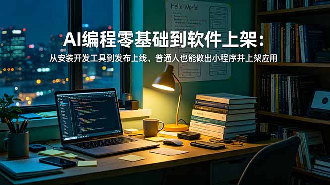 AI编程零基础到上架：从安装工具到发布，普通人也能做出小程序