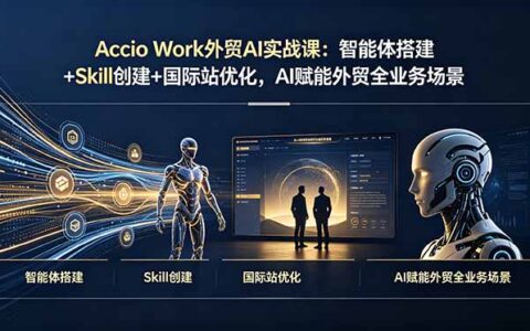 Accio Work外贸AI实战课：智能体搭建+Skill创建+国际站优化