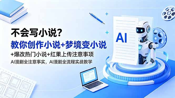 零基础AI漫剧全流程教学:小说创作+梦境改编+红果上传避坑指南 零基础AI漫剧全流程教学:小说创作+梦境改编+红果上传避坑指南