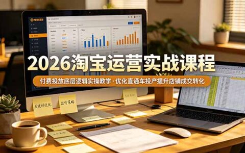 2026淘宝运营实战课，付费投放底层逻辑与直通车投产优化