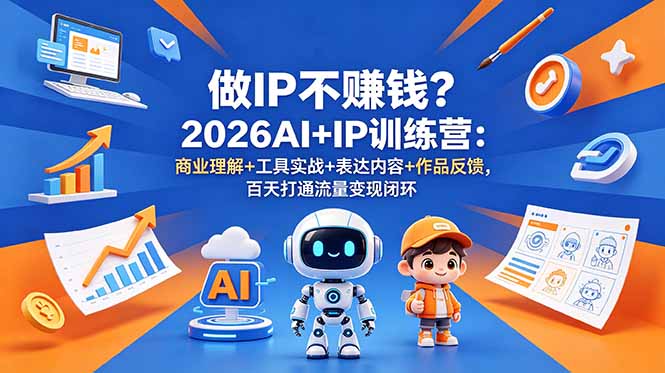 2026AI+IP训练营：商业理解+工具实战+内容变现百天闭环