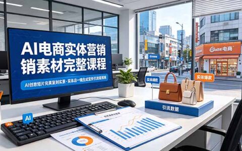 AI电商实体营销课：一键生成引流短视频，复刻实景门店宣传