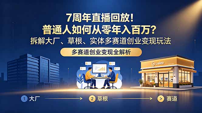 7周年回放!大厂转型、草根逆袭、实体IP,9大超级个体百万变现路径拆解 7周年回放!大厂转型、草根逆袭、实体IP,9大超级个体百万变现路径拆解