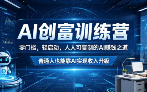 AI创富训练营：零门槛轻启动，普通人靠AI图文视频变现增收
