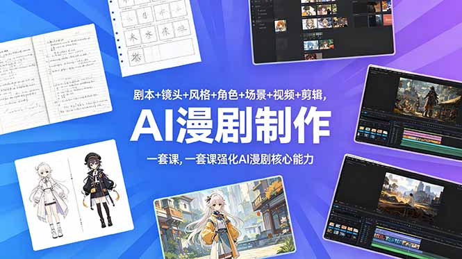 剧本+镜头+风格+即梦实操，一套课强化AI漫剧全链路创作能力