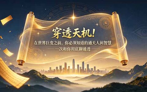 付费文章：世界巨变前必知的通天智慧，华夏儿女如何布局应对