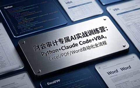 财审AI实战训练营：Python+Claude Code+VBA自动化办公