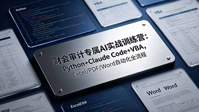 财审AI实战训练营：Python+Claude Code+VBA自动化办公