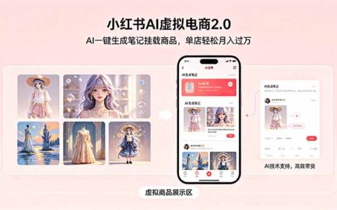 2026 小红书AI虚拟电商2.0，零囤货变现过万实操教程