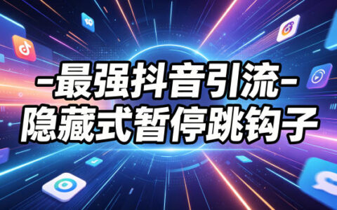 2026 抖音隐藏式暂停跳钩子引流技巧，新手实操自测教程