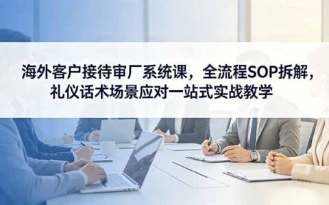 海外客户接待审厂全流程SOP，礼仪话术与AI工具实战教学