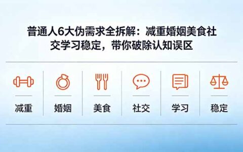 付费文章：普通人6大伪需求拆解，减重婚姻社交学习避坑指南