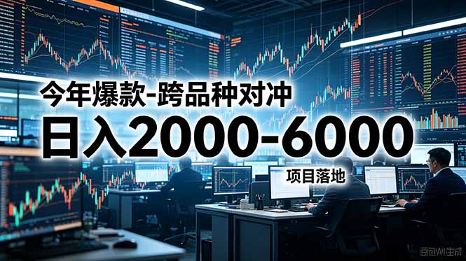 跨品种对冲变现200步骤0+，2026新风口创业项目落地实操