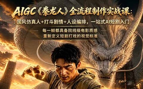 AIGC《豢龙人》实战课：国风仿真人短剧+打斗剧情+Seedance2.0，AI人设编排入门