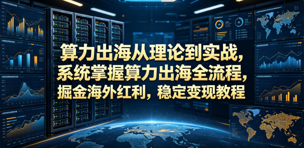 算力出海全流程实战教程:合规资质+智能体工具+海外接单变现 算力出海全流程实战教程:合规资质+智能体工具+海外接单变现