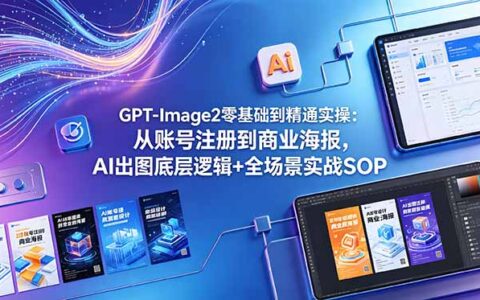 GPT-Image2零基础到精通：账号注册+商业海报+AI出图底层逻辑全实战