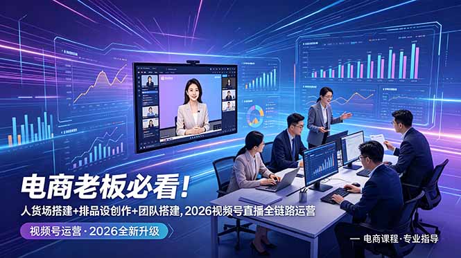 2026 视频号直播起号全链路:人货场搭建+投流+私域变现 2026 视频号直播起号全链路:人货场搭建+投流+私域变现