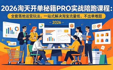 2026淘天开单秘籍PRO实战陪跑：无界推广+手淘搜索爆款运营全攻略