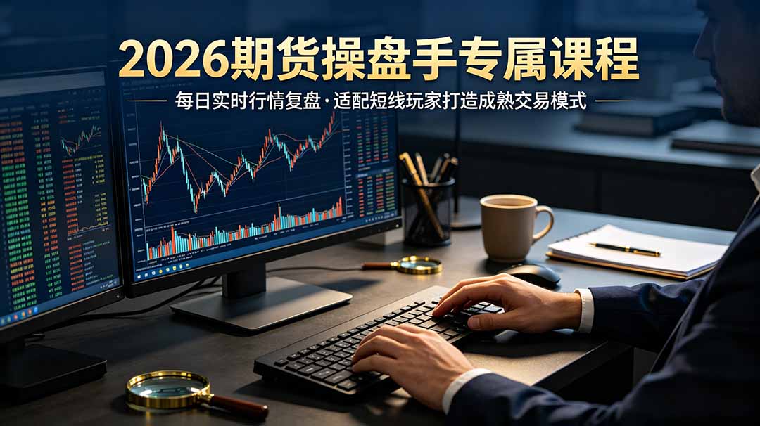 2026期货短线实战课：每日行情复盘+能化黑色系策略，助你避诱多陷阱