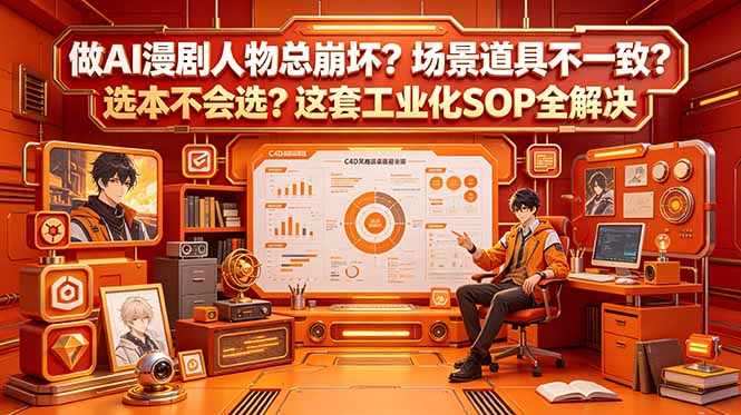 做AI漫剧总崩坏？选本改编+资产防崩工业化SOP全攻略