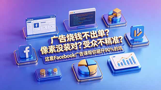Facebook广告投放实战课：像素设置+精准受众+极简投放法